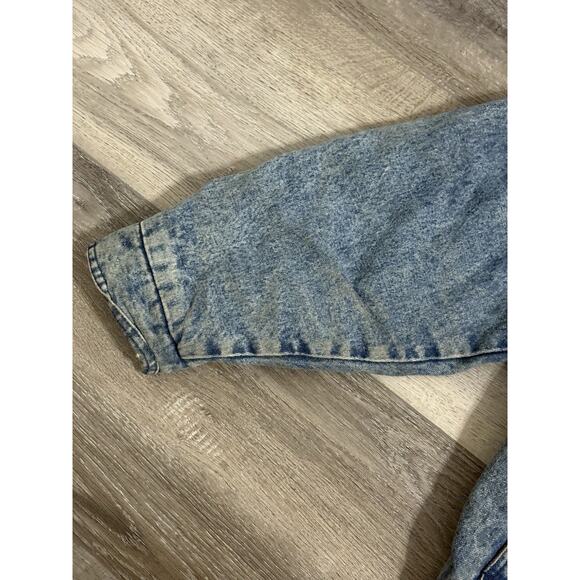 Vintage M.Julian America Full Zip Denim Bomber Jacket Pockets Y2K - Men’s Large - Picture 2 of 13